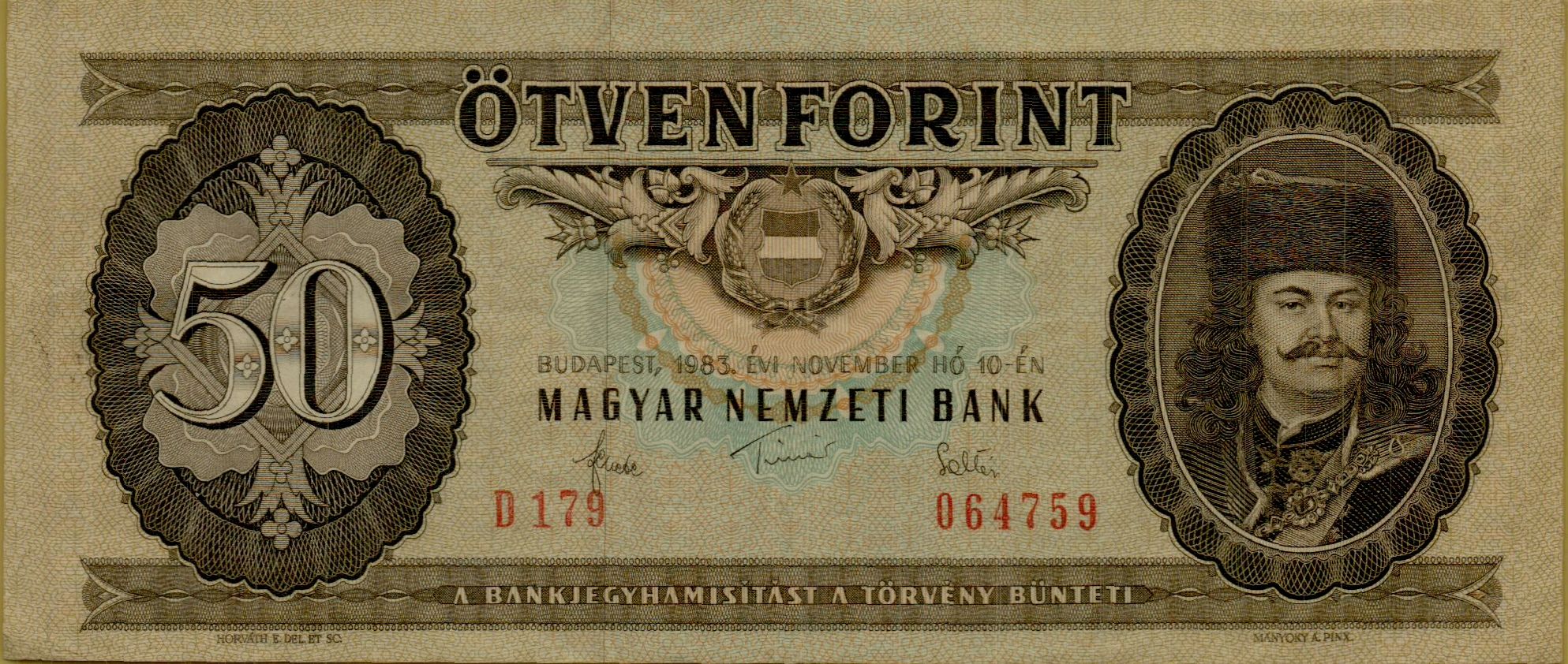 Hungary 50 1983 VF P-170/f